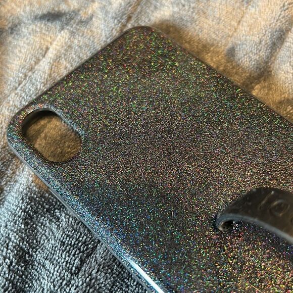 Loopy black glitter iPhone XS MAX case - Picture 3 of 4